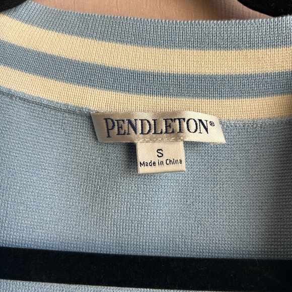 Pendleton‎ Women’s Silk Blend Cardigan Sweater Sz S Baby Blue - Picture 4 of 6